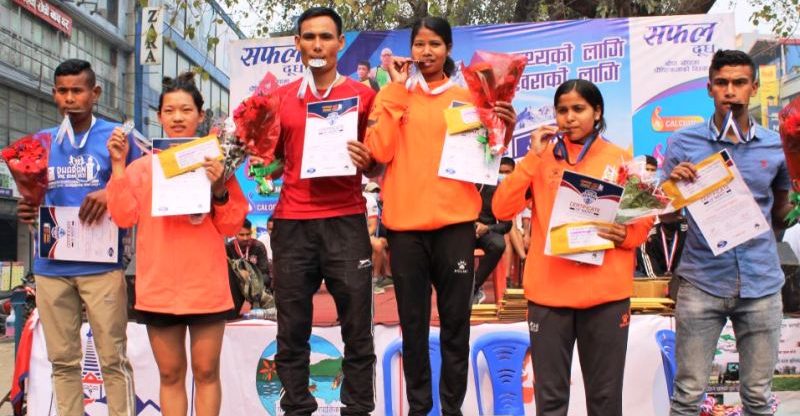 पोखरा १० किमी दौड पुरुषतर्फ तीर्थ र महिलातर्फ एपिएफकी फूलमतीलाई उपाधि