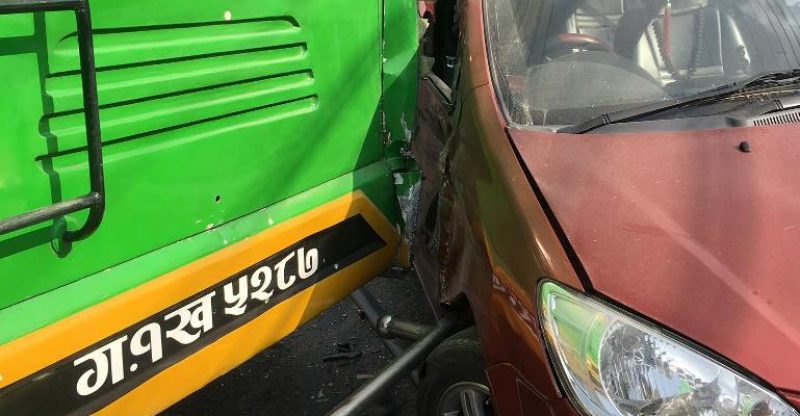 पत्रकार महासंघ कास्कीका अध्यक्ष श्रेष्ठ ठूलो दुर्घटनाबाट बचे
