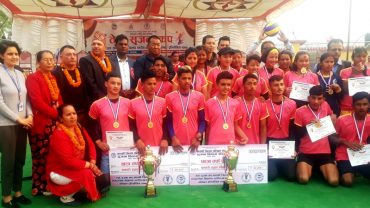 सृजना कप भलिबलको छात्र/छात्रा दुबैमा शान्ता मावि च्याम्पीयन