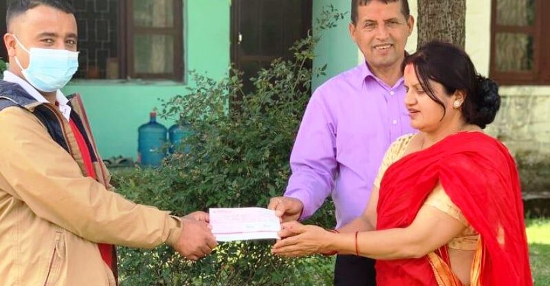 क्याम्पस भवन बनाउन पाँचलाख सहयोग