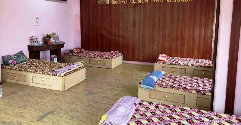 पेट्रोलियम डिलर्स एशोसियसन गण्डकीको भवनमा १० बेडको आइसोलेसन तयार