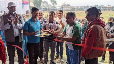 बाराही स्कुल खेल मैदानमा भलिबल कोर्ट तथा चेन्जिङ रुमको उद्घाटन