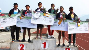 छात्रतर्फ बिबेक र छात्रातर्फ नर्मताले जिते ५ किलो मिटर दौड
