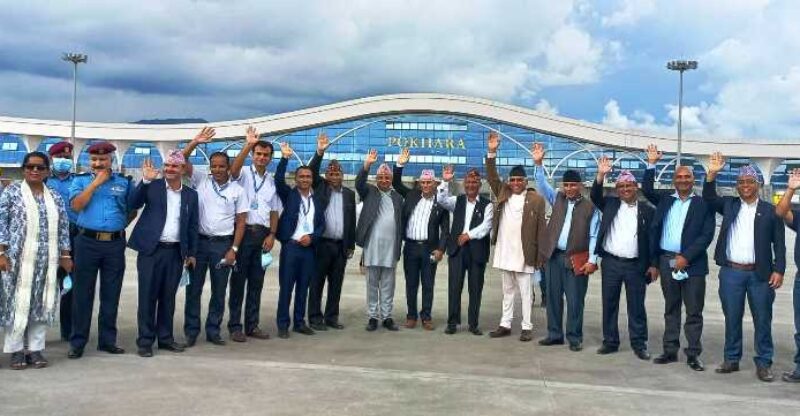 पोखराको नयाँ विमानस्थलबाट अंग्रेजी नयाँ वर्षबाट उडान हुने, विमानस्थल अनुगमनमा मुख्यमन्त्री पोखरेल