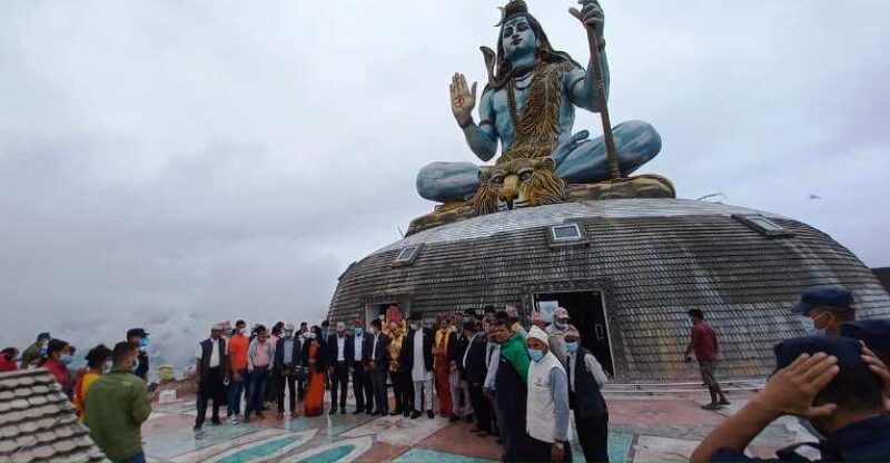 विशाल महादेव मुर्ति अवलोकन पछि मुख्यमन्त्री पोखरेलले भने पर्यटन र कृषि प्रदेश समृद्धिका आधार