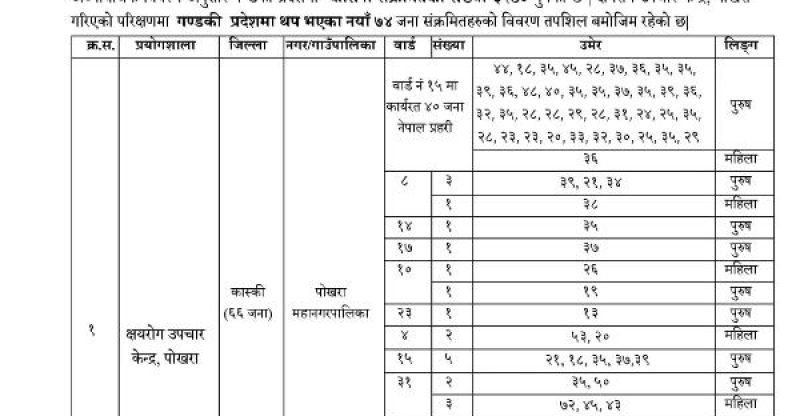 पोखरामा एकै दिन ७४ जनामा कोरोना पुष्टि, अहिले सम्म कै धेरै, को कहाँका ?