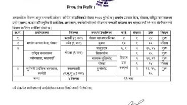 पोखरामा १ एक जना सहित गण्डकी प्रदेशमा ११ जनामा कोरोना पुष्टि