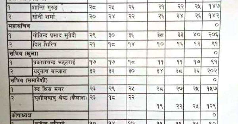 नेपाल पत्रकारमहासंघ गण्डकीको कास्कीबाट कसलाई कति भोट