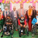 अपाङ्गका लागि सहयोगी सामग्री ह्विलचियर वितरण