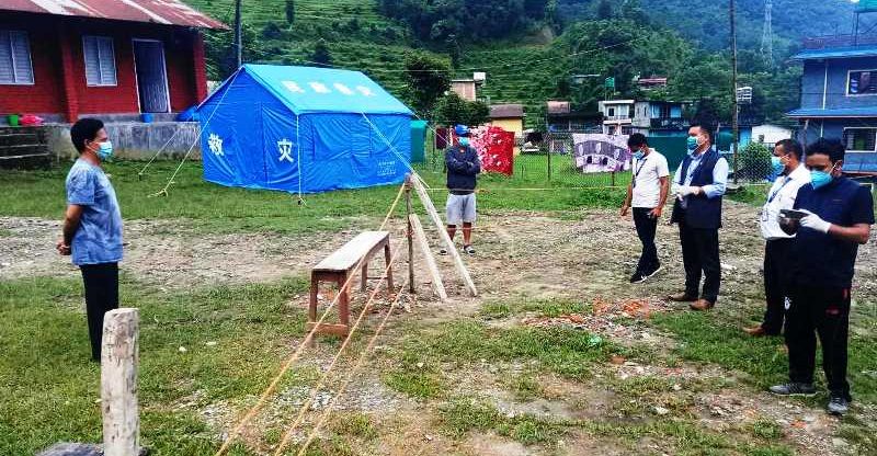 भलाम ¥यालेचौरको क्वारेन्टिनलाई सहयोग गर्दै क्वारेन्टिनबाट घर फर्किए