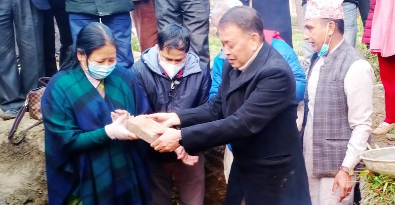 पोखरा ७ को वडा कार्यालय शिलान्यास, १ करोड ८० लाख लागत